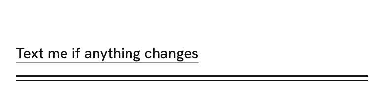 The same row after the guest pressed Stop: texts are off, and the offer is back as it was, unticked.